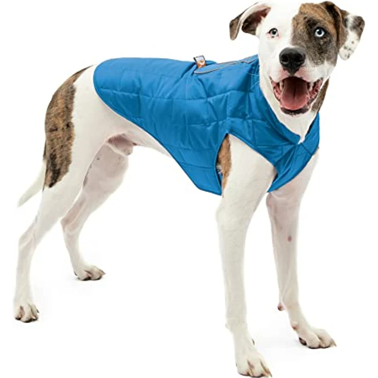Kurgo Loft Jacke Reversible Hundemantel, wasserabweisend und reflektierend, für kaltes Wetter, Blau/Orange, Größe L – Bild 1