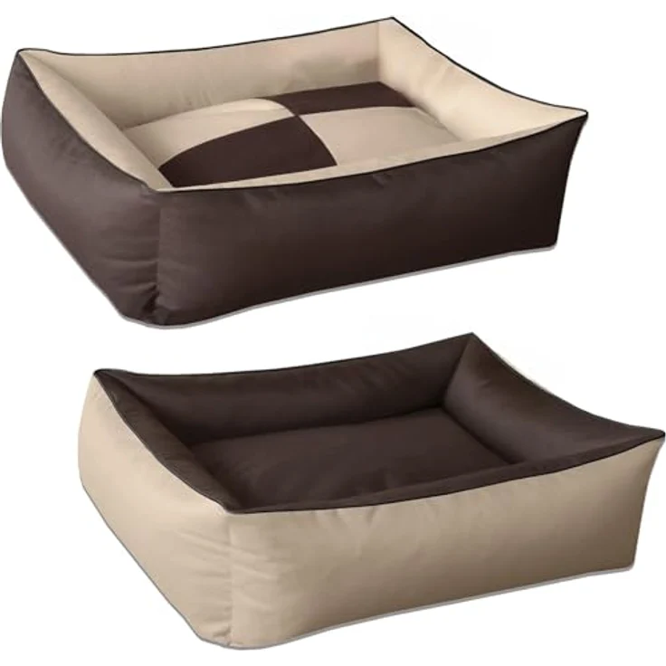 BedDog Hundebett MAX QUATTRO mit Rand, Bezug abnehmbar, kariert – Bild 2
