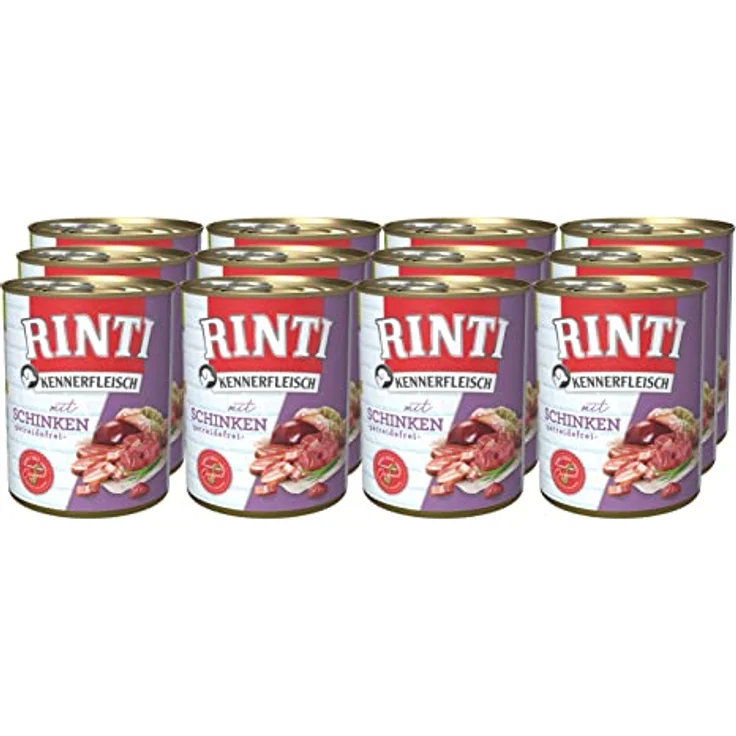 Rinti Kennerfleisch Schinken, Hunde-Nassfutter mit 800g Dosen, ohne künstliche Farbstoffe, mit Schwein – Bild 7