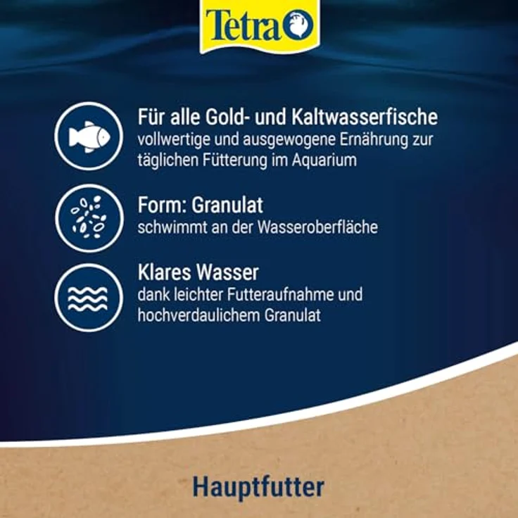 Tetra Goldfish Granules, Granulat-Fischfutter für Goldfische und Kaltwasserfische, 250 ml Dose, leicht verdaulich und ohne Farbstoffe – Bild 4