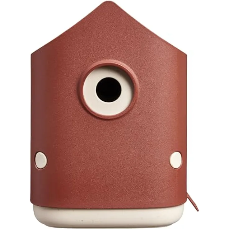 elho Cosy Bird House 18cm, Vogelhaus für über 11 Arten aus 100% recyceltem Plastik, Rot/Toskanisches Rot, L17.6 x B18 x H23 cm