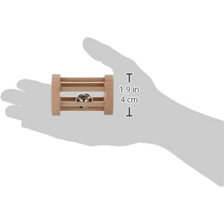 TRIXIE Tier-Beschäftigungsspielzeug Spielrolle, Holz, Maße: ø 5 x 7 cm, für Kleintiere wie z.B. Meerschweinchen, Kaninchen – Bild 6