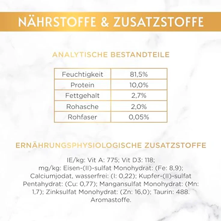 GOURMET Gold Feine Komposition, Katzen-Nassfutter mit Rind und Huhn, 12x85g – Bild 9