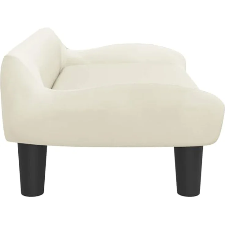 vidaXL Hundekorb Körbchen Hundebett Creme 70x40x24 cm Samt Hundesofa – Bild 5