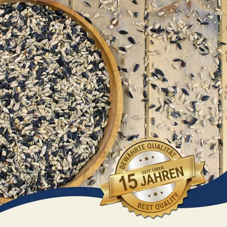 Lyra Pet® Sonnenblumenkerne Mix 25 kg | Geschälte & ungeschälte Kerne, fettreiches Wildvogelfutter, nährstoffreich und energiefördernd für Garten- und Wildvögel – Bild 3