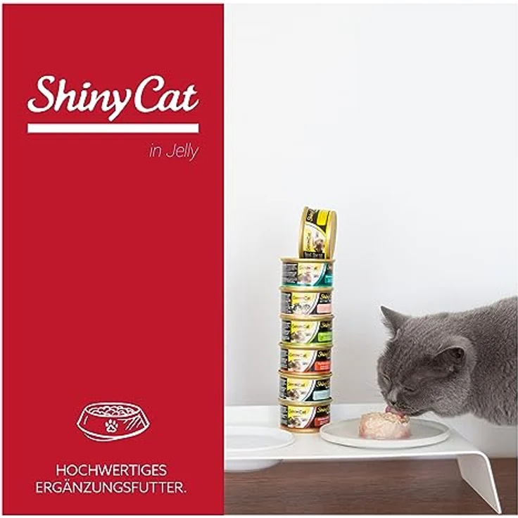 GimCat ShinyCat in Jelly Hühnchen, Nassfutter mit 38,6 % Fleischanteil und Taurin, 24 Dosen à 70 g – Bild 5