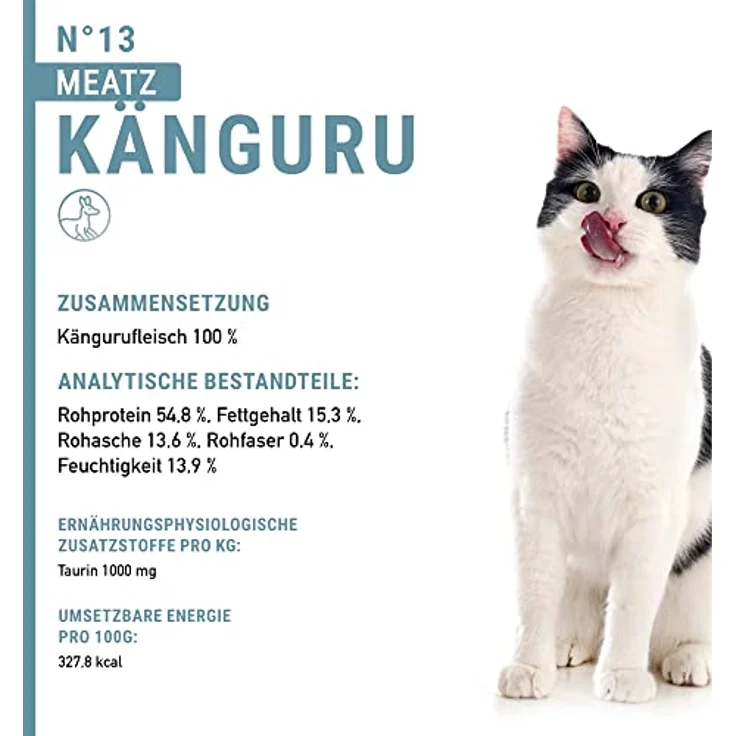 catz finefood Meatz Katzen Leckerlies Känguru N° 13, 100% Kängurufleisch, knusprige Streifen, getreidefrei, zuckerfrei, 45g – Bild 4