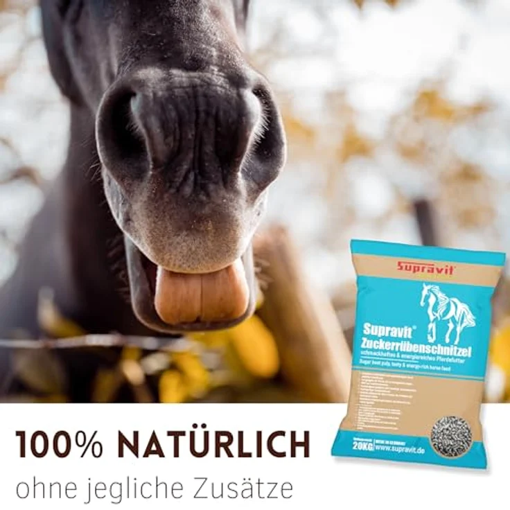 Supravit Rübenschnitzel 20kg, energiereiches Pferdefutter mit hohem Pektinanteil für gesunde Darmflora, ideal für Sportpferde – Bild 4