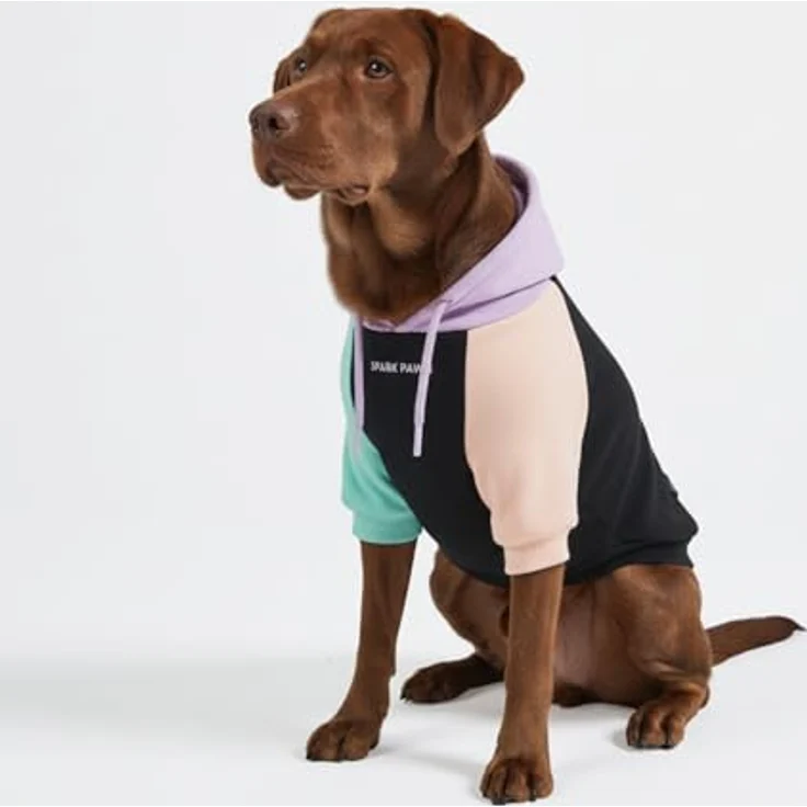 Spark Paws Hunde-Kapuzenpullover, Mehrfarbig Cyber Punk, Premium-Qualität mit beruhigendem Fleece-Innenfutter und optimaler Passform für große Rassen, Größe 4XL – Bild 1