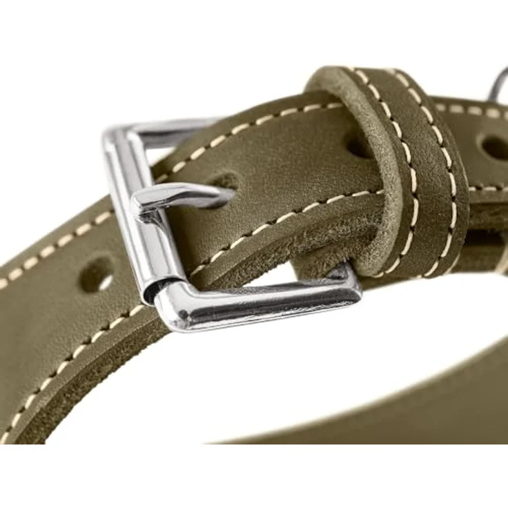 HUNTER Windhundhalsband Aalborg Cognac, Robustes Softleder, Kehlkopfschonend, Druckverteilendes Design, Größe 37, Made in Germany – Bild 4