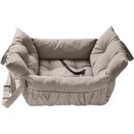 HUNTER Seoul 2-in-1 Autositz und Reisebett für kleine Hunde, hohe Wattierung, sichere Befestigung mit verstellbaren Gurten, praktische Außentasche