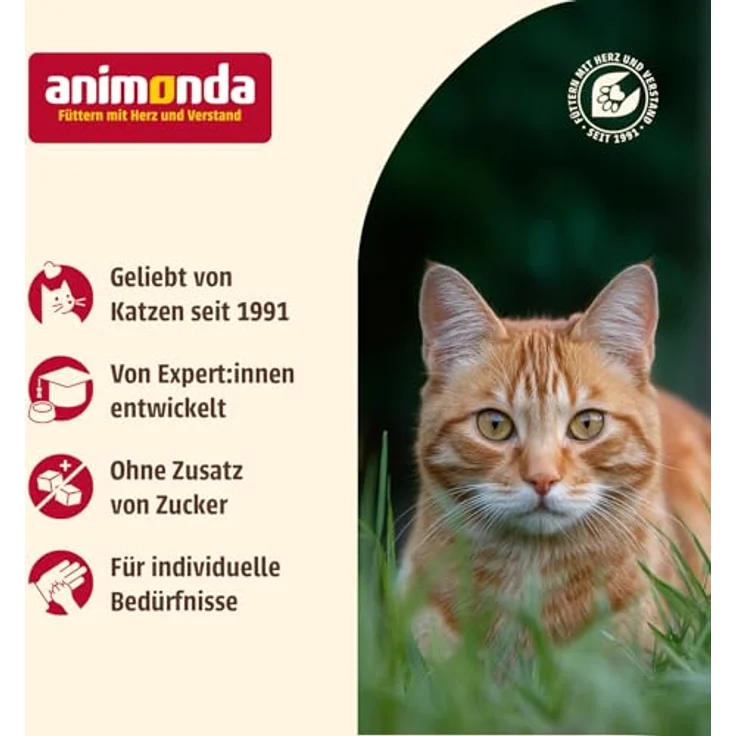 animonda Carny Adult Pure & Mild Huhn + Katzenminze, Nassfutter für sensible Katzen, ohne Getreide und Zucker, 32 x 100 g – Bild 4