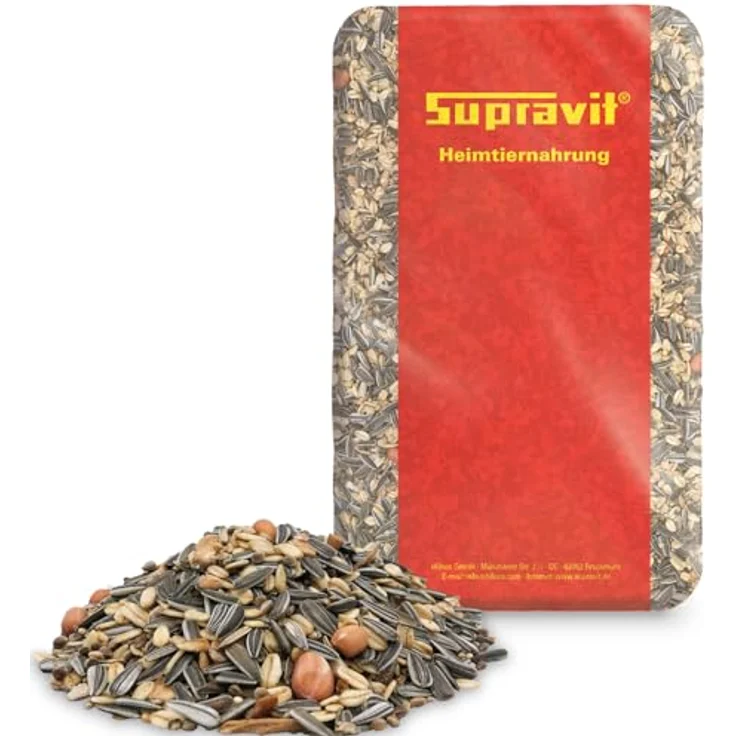 Supravit Winterfutter für Wildvögel 25kg, energiereiche Mischung mit Sonnenblumenkernen, Erdnüssen, Hanfsamen und Rosinen, artgerechte Fütterung, hergestellt in Deutschland – Bild 1
