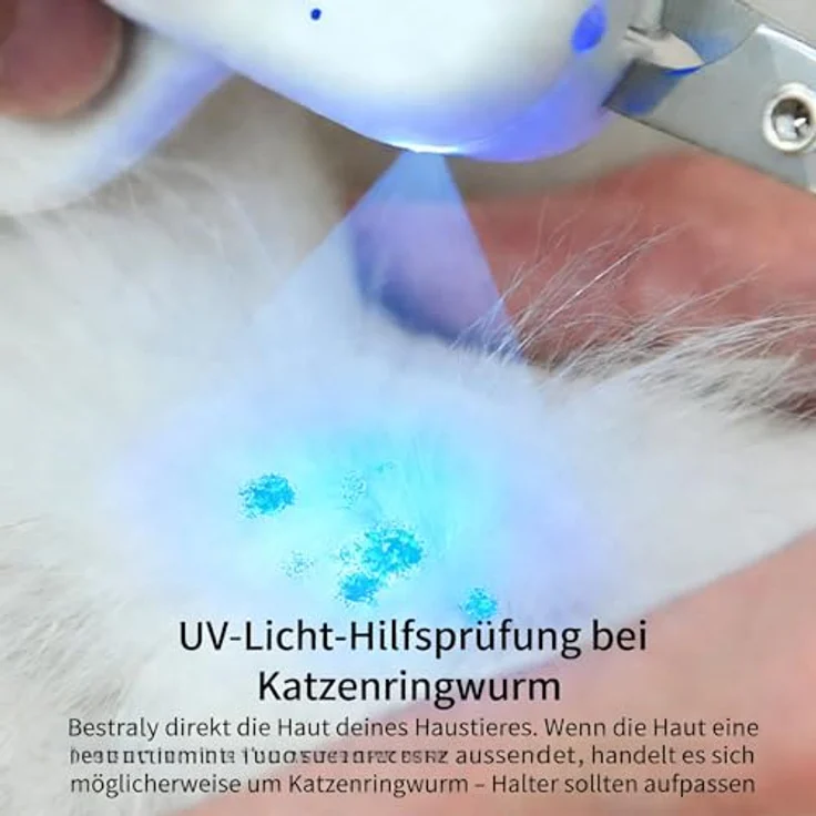 PAKEWAY Haustier-Krallenschere für Katzen & Kleinhunde, mit LED- und UV-Licht, sicherer Sicherheitsstopp, ergonomisches Design, wiederaufladbar – Bild 3