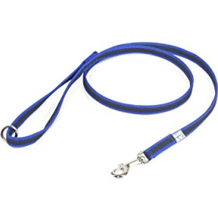 JULIUS K-9 IDC Color & Gray gumierte Leine, 14 mm x 1,2 m mit Schlaufe und O-ring, stark und widerstandsfähig, Blau-Grau – Bild 2
