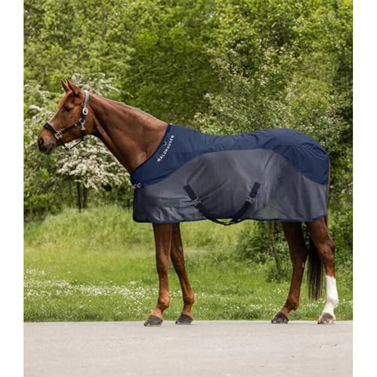 WALDHAUSEN Regen-Fliegendecke Comfort, atmungsaktives Meshgewebe, 145 cm, nachtblau – Bild 2