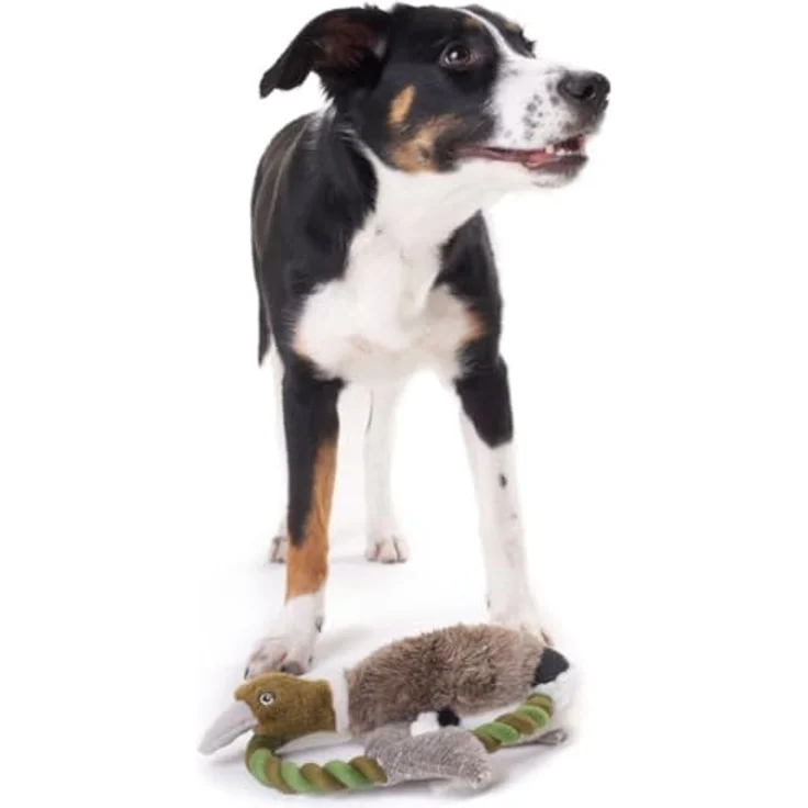 HUNTER Hundespielzeug Wildlife Ente, 27 cm - Plüsch-Material, Quietscher, maschinenwaschbar, naturgetreue Form – Bild 3