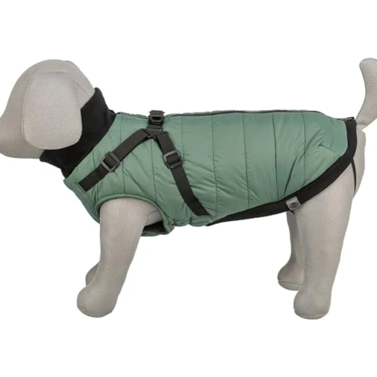 TRIXIE Jas met tuig Pontis, Hundebekleidung aus Polyester, Fleece, leicht wasserdicht, verstellbare Gelenkschlaufen, reflektierende Elemente – Bild 2