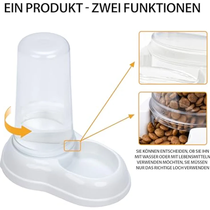 Ferplast AZIMUT 5500 Futter- oder Wasserspender für große Hunde, 5,5 Liter, rutschfester Boden, 23 x 41 x H 37,5 cm, Weiß – Bild 5