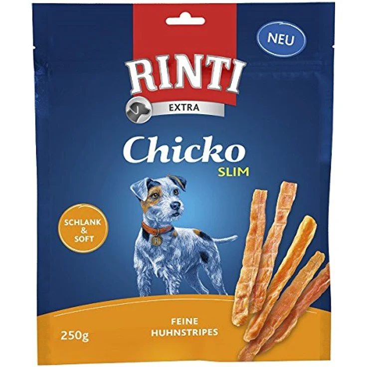 Rinti RINTI Chicko's Slim Huhnstripes, 250 g aus frischem Hühnerbrustfilet, luftgetrocknet, ohne Fleischmehle und Soja, leicht bekömmlich – Bild 2