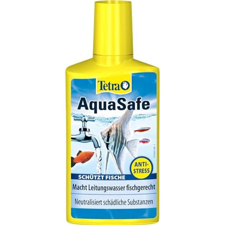 Tetra AquaSafe, Wasseraufbereiter für fischgerechtes Aquariumwasser, neutralisiert schädliche Stoffe, 250 ml Flasche – Bild 1