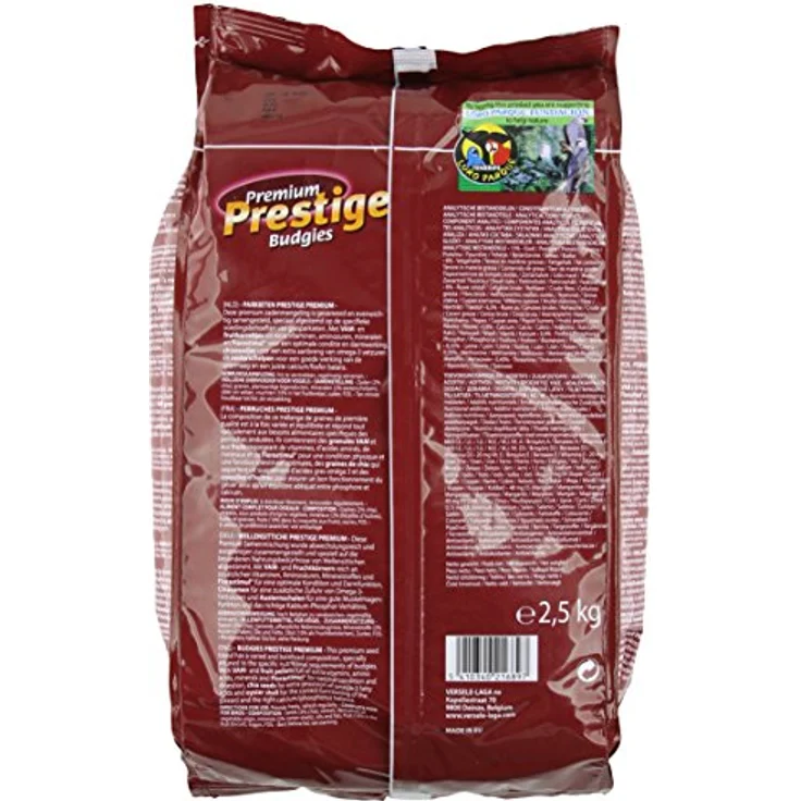 Versele-Laga Premium Vogelfutter für Wellensittiche, 2,5 kg, mit Austernschalen für gesunde Ernährung und wiederverschließbarem Beutel – Bild 2