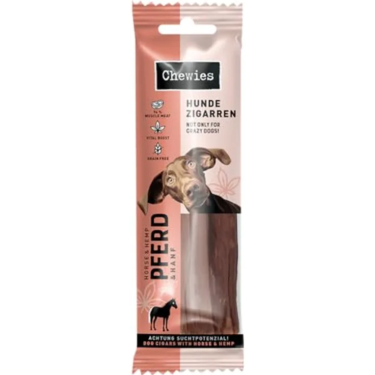 Chewies Hundezigarren Pferd und Hanf, natürlicher Kausnack, 75g