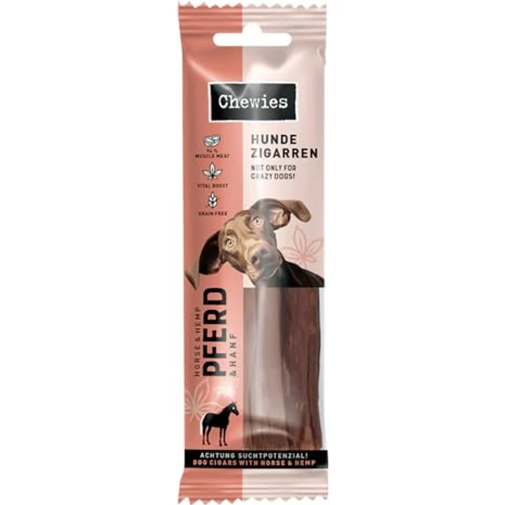 Chewies Hundezigarren Pferd und Hanf, natürlicher Kausnack, 75g – Bild 1