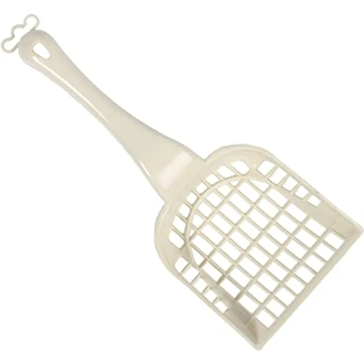 EBI, Schaufel für Katzentoilette, Modell Zen Serie, 26 x 10,5 x 4 cm, Farbe: Weiß, hygienisch, grobe Filterstruktur, Kunststoff, robust, leicht zu reinigen