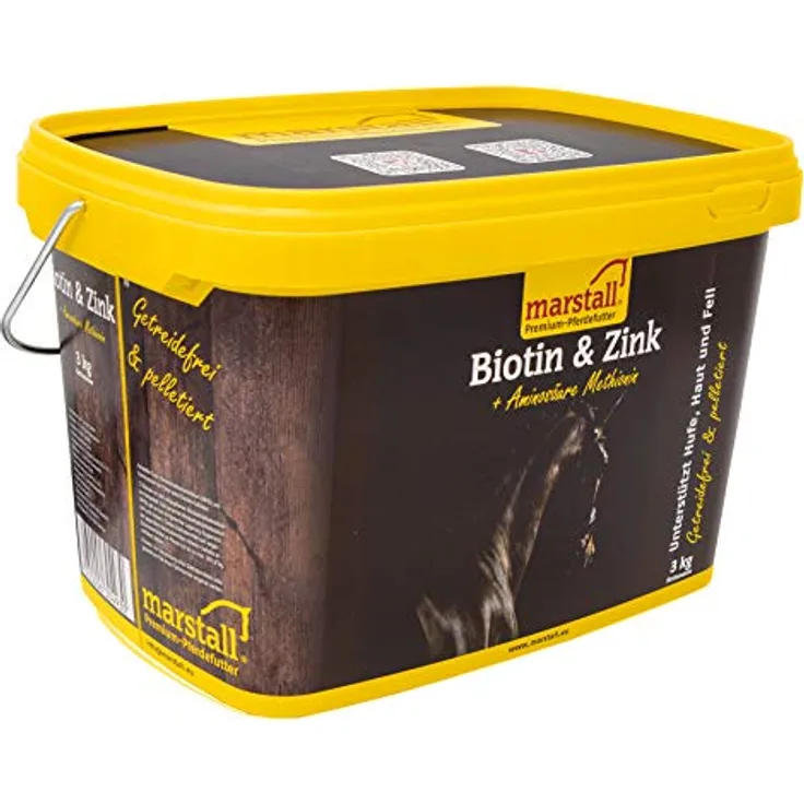 marstall Premium-Pferdefutter Biotin + Zink, 3 kg für gesundes Huf- und Fellwachstum
