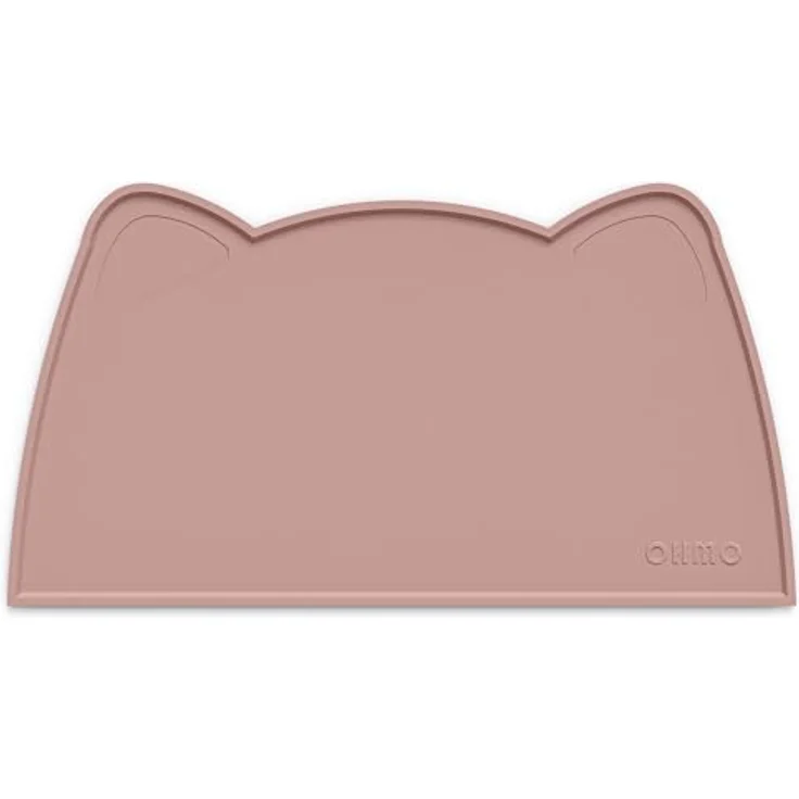 OHMO Napfunterlage für Kleine Hunde und Katzen, rutschfeste Silikonmatte, wasserdicht, Tee Rosa, 52x30 cm – Bild 1