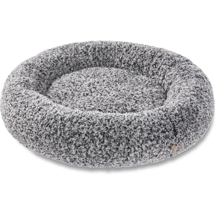 Wolters Sweet Dreams Hundekörbchen L, schwarzes/graues Hundebett aus OEKO-TEX® zertifiziertem Plüsch, waschbar bei 40 °C