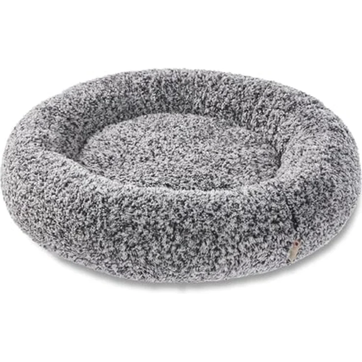 Wolters Sweet Dreams Hundekörbchen L, schwarzes/graues Hundebett aus OEKO-TEX® zertifiziertem Plüsch, waschbar bei 40 °C – Bild 1