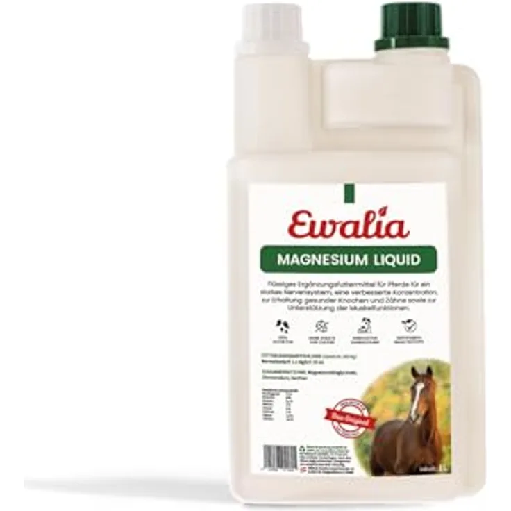 Ewalia NEU Magnesium - Liquid, Zielgerichtete Magnesiumversorgung zur Stärkung von Nerven & Muskeln, 100% natürliche Inhaltsstoffe, 1L