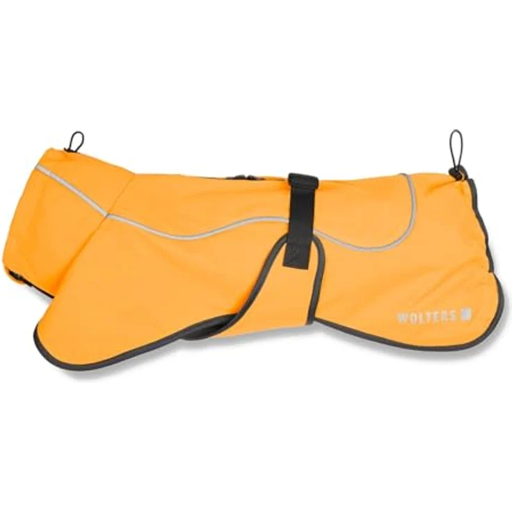 Wolters Hundejacke Cape Drizzle, Ganzjahresjacke für Hunde, wasserdichtes Nylon, reflektierende Elemente, orange, Größe 70 (Rückenlänge 67-69 cm) – Bild 1