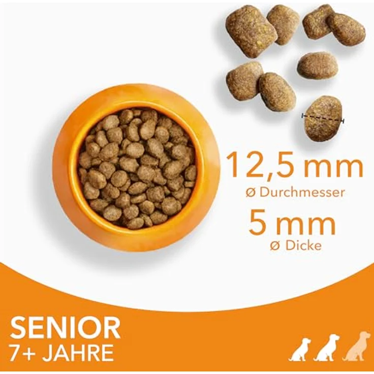 IAMS Senior Hundefutter trocken mit Huhn, Trockenfutter für ältere Hunde ab 8 Jahren, 5 kg, für kleine und mittelgroße Rassen, weizenfrei, reich an tierischem Protein – Bild 3