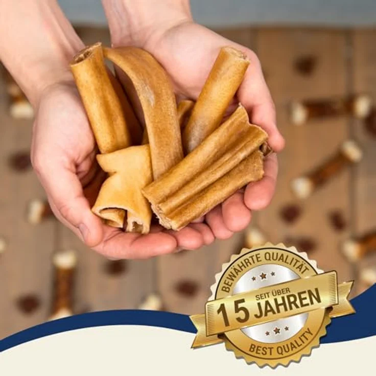 Lyra Pet® Rinderkopfhaut Abschnitte 10 kg, naturbelassener fettarmer Kausnack für Hunde, 1-7 cm – Bild 4