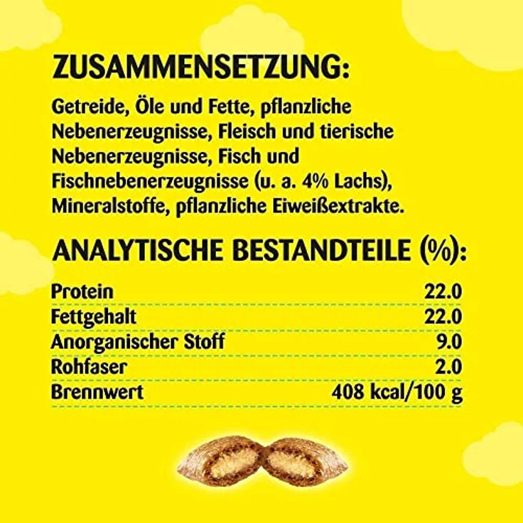 Dreamies Katzensnack Klassik, Sparpaket Lachs, 6 x 60 g, mit knuspriger Hülle und cremig-weichem Kern, ohne künstliche Aromastoffe – Bild 4