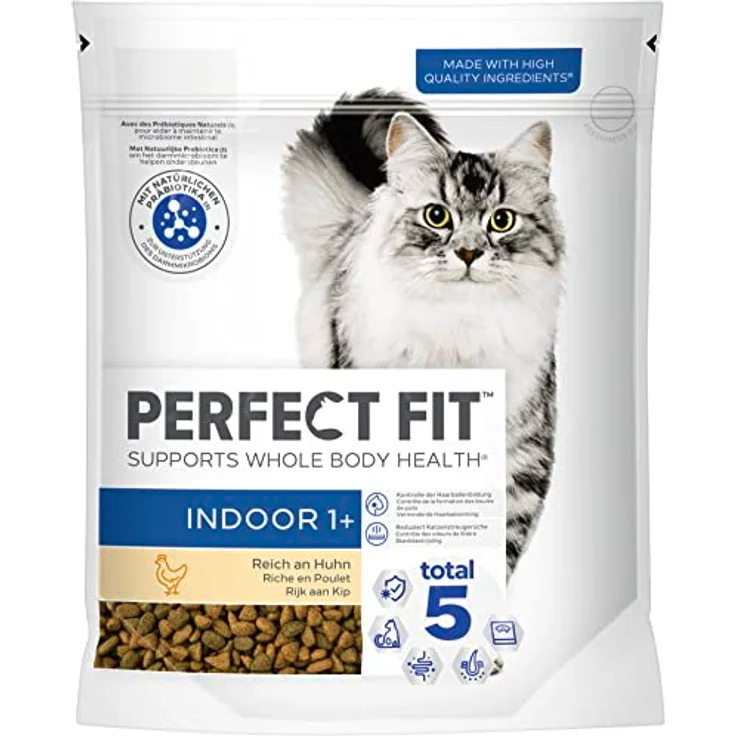 Perfect Fit PERFECT FIT™ Katze Beutel Indoor 1+ mit Huhn, 750g, für steriliserte Katzen mit Total-5-Formel zur Unterstützung von Gesundheit und Vitalität – Bild 1