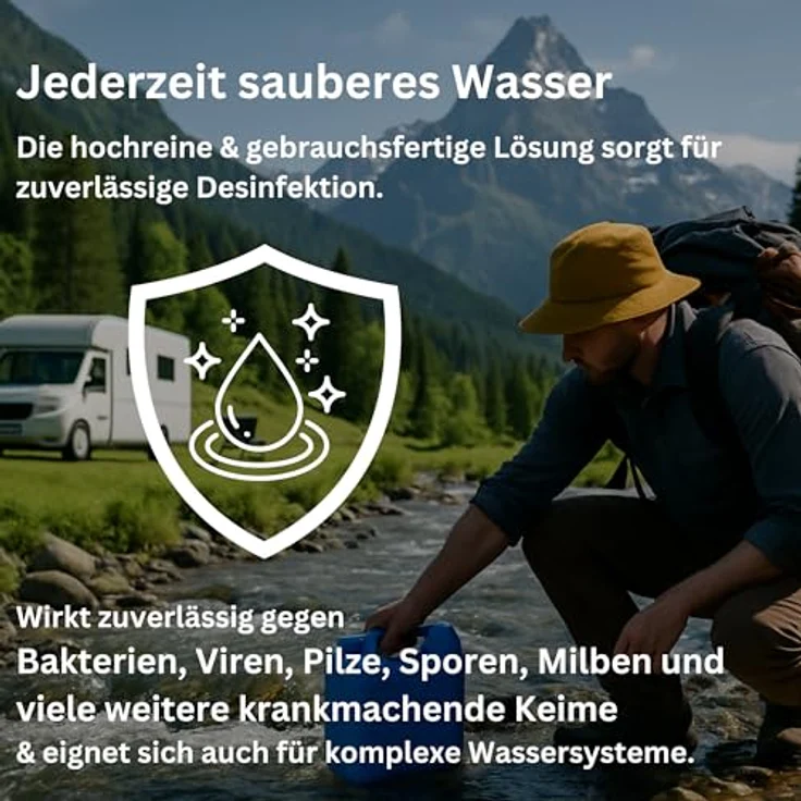 CDL2go CDL Fertiglösung 250 ml, mobile Chlordioxidlösung 0,3% - hochrein, effektiv gegen Bakterien, Viren und Sporen, EU-zertifiziert – Bild 2