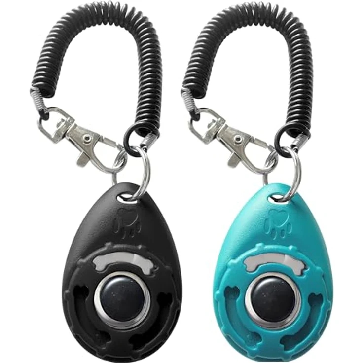HoAoOo Pet Training Clicker mit Handschlaufe, Hundeklicker in Schwarz und Blau – Bild 1
