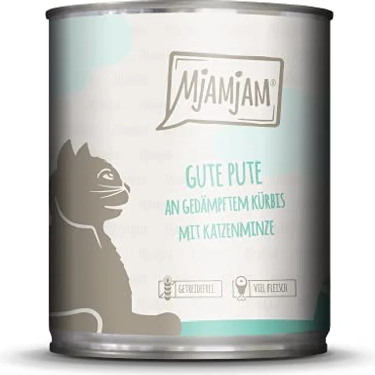 MjAMjAM Premium Nassfutter für Katzen, Monopaket I mit Huhn und Pute, 6er Pack (6 x 800 g), getreidefrei, 68% Fleischanteil – Bild 4