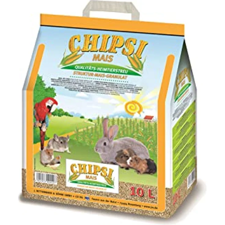 Chipsi Chipsi Mais 10l, 4,5 kg, hochwertige Kleintierstreu aus Deutschland – Bild 4