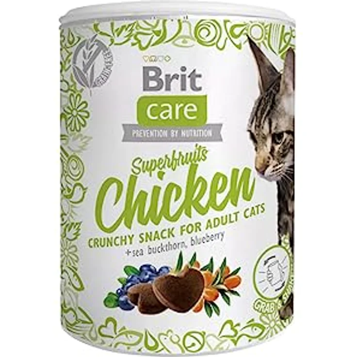 Brit Care Cat Snack - Superfruits Chicken, Crunchy Snack mit Huhn, Sanddorn und Heidelbeere, 100g – Bild 2