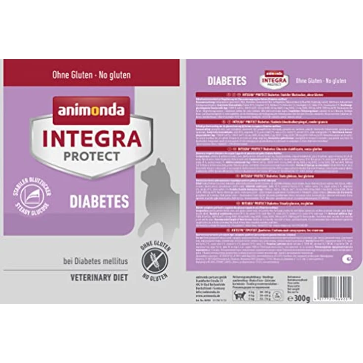 Animonda INTEGRA PROTECT Katzenfutter Diabetes, proteinreiches Diätalleinfutter ohne Zuckerzusatz für zuckerkranke Katzen, 1 x 300g – Bild 2