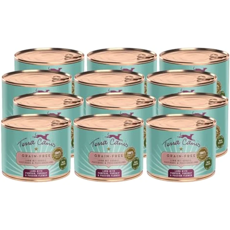 Terra Canis Lamm, Kürbis, Pastinake & Passionsblume, Getreidefreies Nassfutter, 12x200g, Premium Hundefutter in 100% Lebensmittelqualität, reichhaltig, gesund & glutenfrei – Bild 1