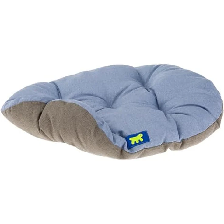 Ferplast Hundebett Relax, doppelseitiges Baumwollkissen mit weicher Polsterung, waschbar, 43 x 30 cm, Himmelblau – Bild 4