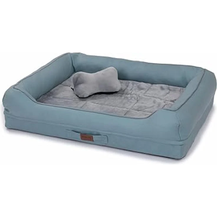 RAIKOU Hundematratze Hundebett gepolstertes waschbares Tierbett Hundekissen Hundesofa, grau, verschiedene Größen verfügbar – Bild 2
