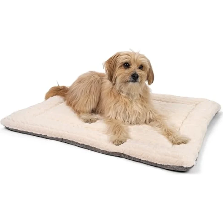 TrendPet Hundedecke Heaven, gefütterte Wendedecke für Hunde und Katzen, 4 cm dicke Füllung, beige – Bild 2