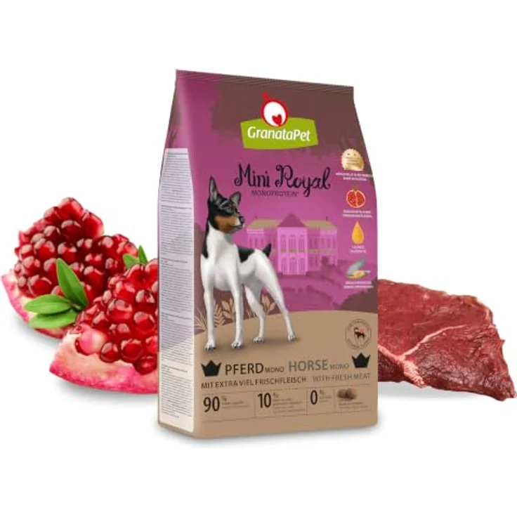 GranataPet Mini Royal Pferd Mono, Hunde-Trockenfutter mit Pferd als einzelner Proteinquelle, 1 kg – Bild 2